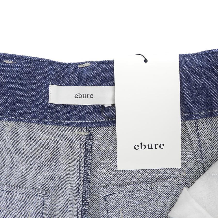 ebure 新品同様 エブール インディゴ コットン ワイドストレート