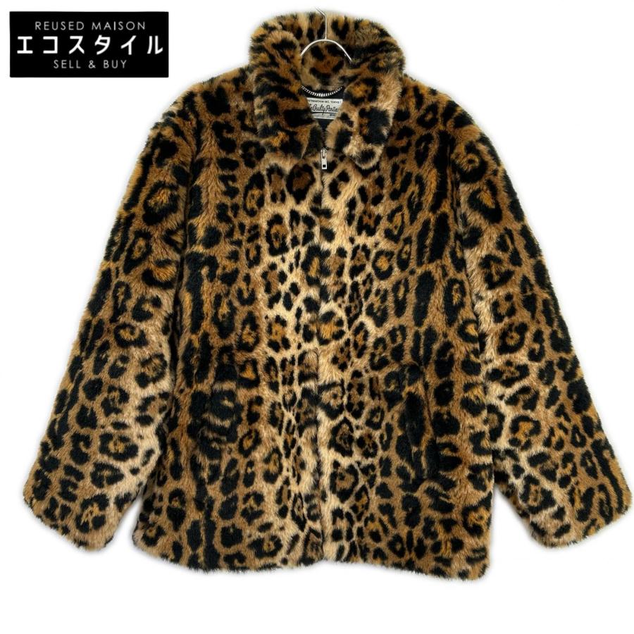 WACKO MARIA ワコマリア ベージュ アニマル LEOPARD FUR ZIP JACKET/レオパードファー ジップジャケット L WACKO MARIA（ワコマリア） ベージュ アニマル LEOPARD FUR ZIP JACKET