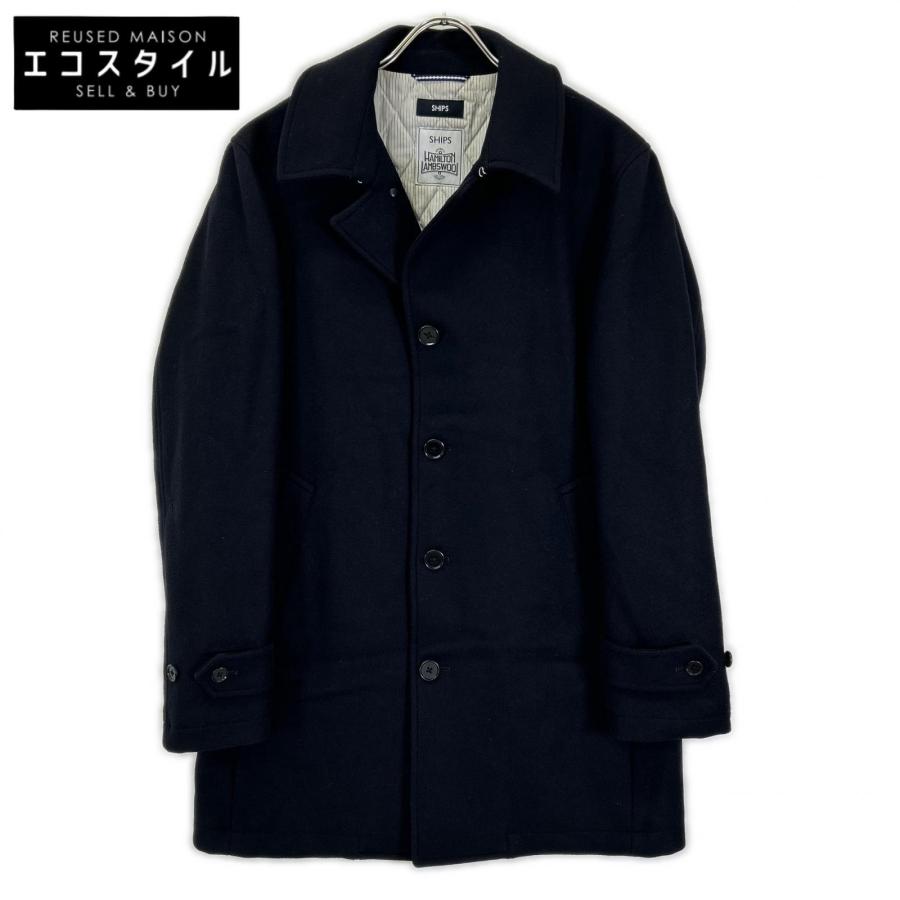 SHIPS（シップス） 114-45-0077 ネイビー HAMILTON LAMBSWOOL メルトン 