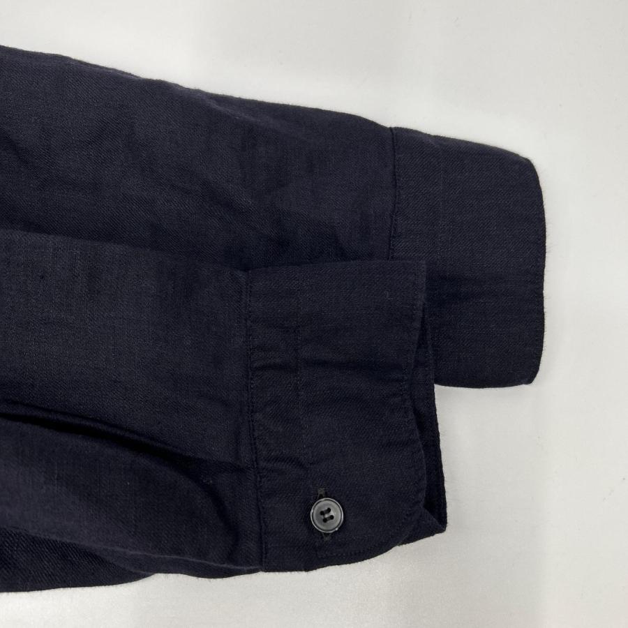 COMOLI コモリ 23SS X01-02023 ネイビー リネン100 リネンツイル スキッパーシャツ 2 COMOLI コモリ 23SS X01-02023 ネイビー リネン100 リネンツイル
