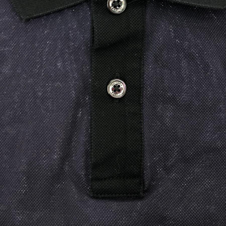 MONCLER（モンクレール） 21年製 ネイビー 鹿の子 SS POLO バックロゴ