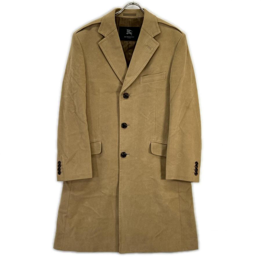Burberry LONDON バーバリーロンドン ブラウン アンゴラブレンド ロゴ入り裏地 チェスターコート L Burberry LONDON バーバリーロンドン ブラウン アンゴラブレンド ロゴ
