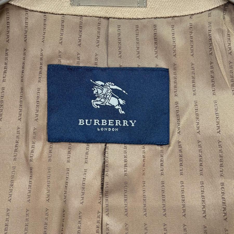 Burberry LONDON バーバリーロンドン ブラウン アンゴラブレンド ロゴ入り裏地 チェスターコート L Burberry LONDON バーバリーロンドン ブラウン アンゴラブレンド ロゴ