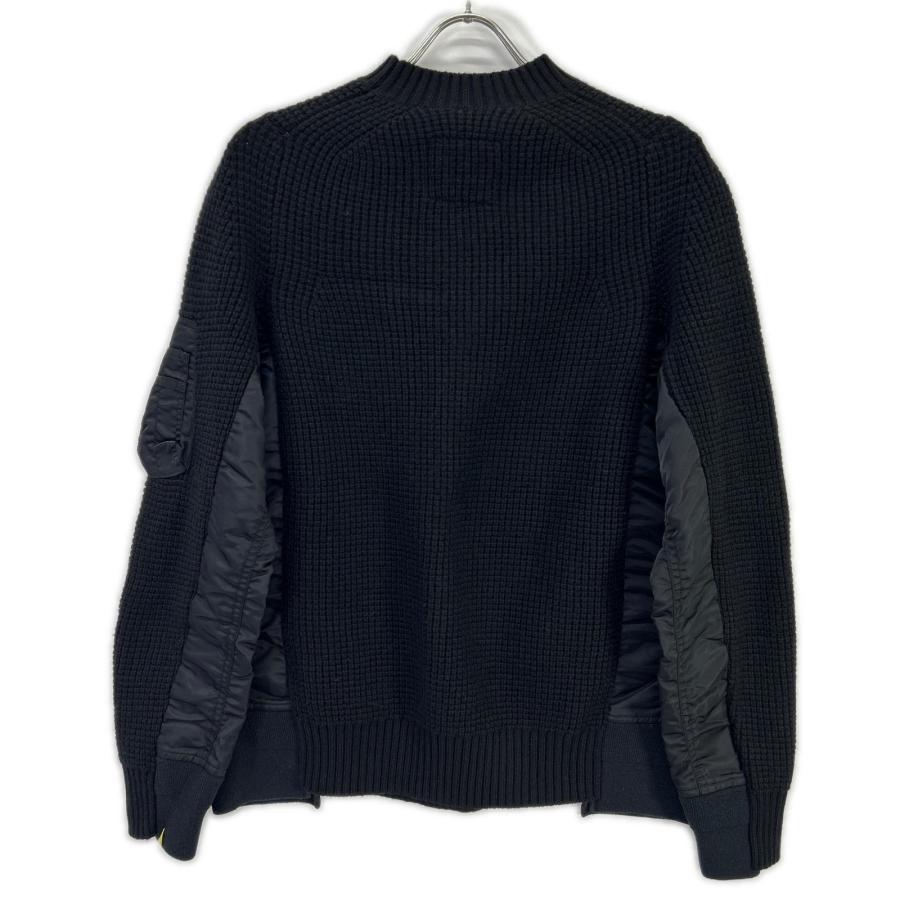sacai（サカイ） SCM-031 ブラック Wool Knit Pullover/ドッキング