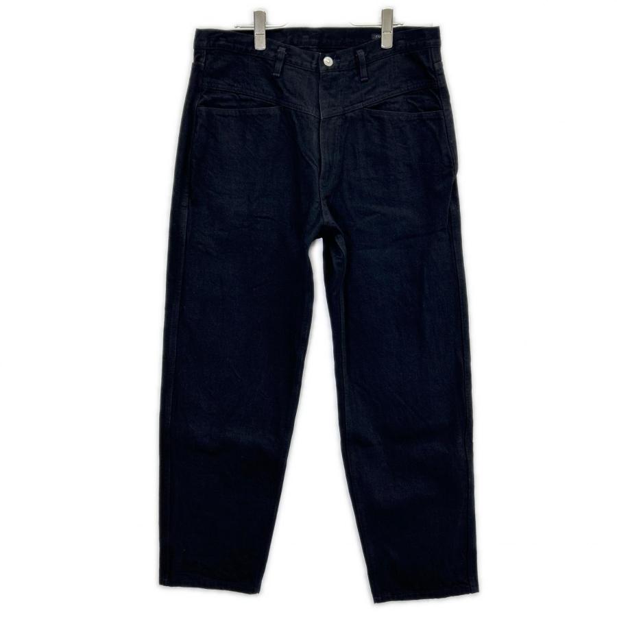 COMOLI（コモリ） C03-03005 ブラックデニム テーパードパンツ 