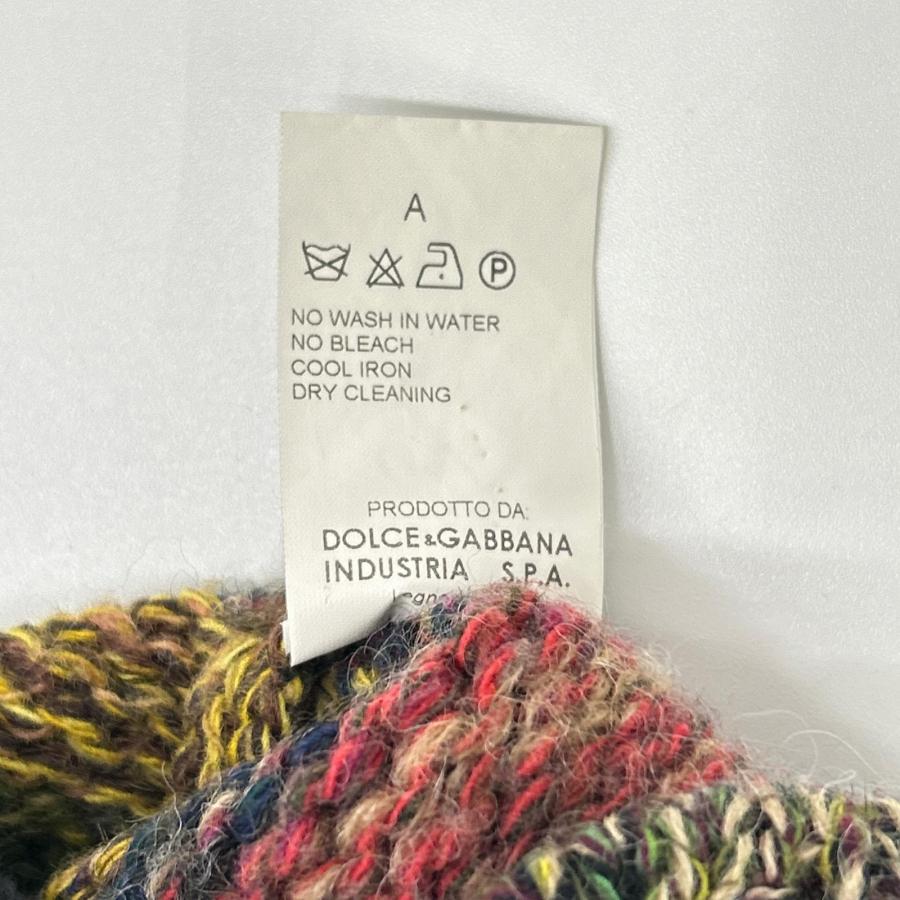 DOLCE&GABBANA ドルチェアンドガッバーナ m7M16  イエロー マルチカラー ボーダー ボトルネック ショルダーボタン ニット XL DOLCE&GABBANA（ドルチェ & ガッバーナ） ドルチェアンドガッバーナ
