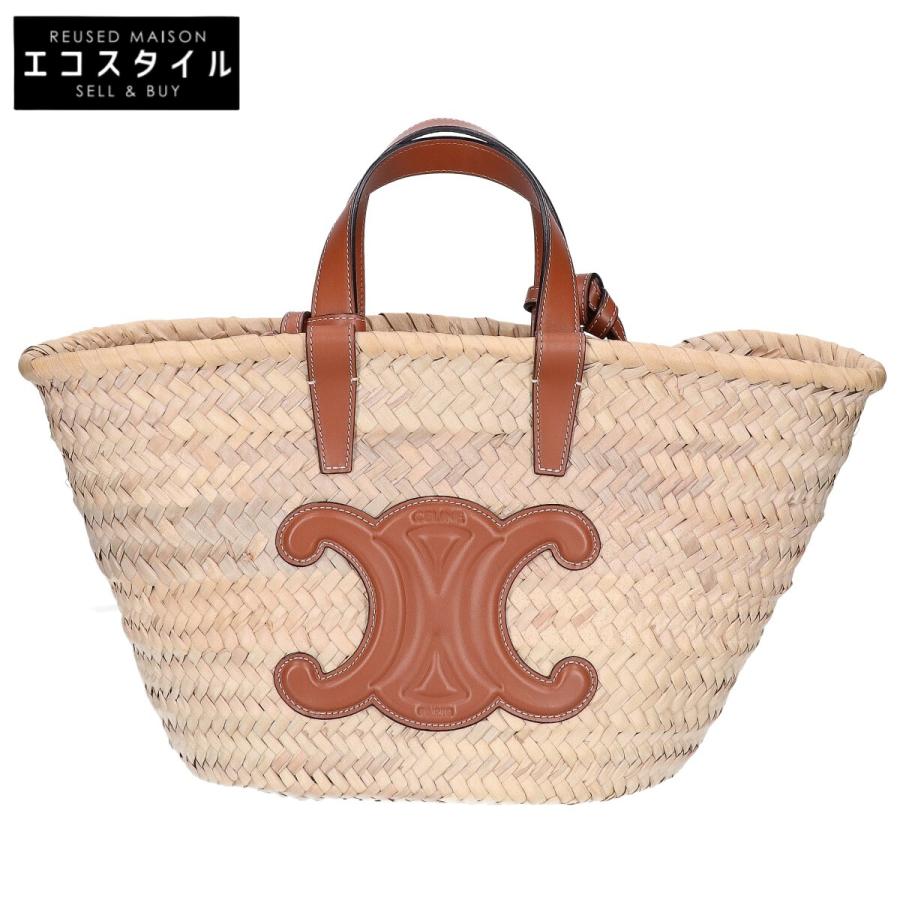 新品未使用 ▪︎ CELINE Teen クラシックパニエ／ラフィア＆カーフスキン CELINE（セリーヌ） 美品 ティーン クラシック パニエ / ラフィア