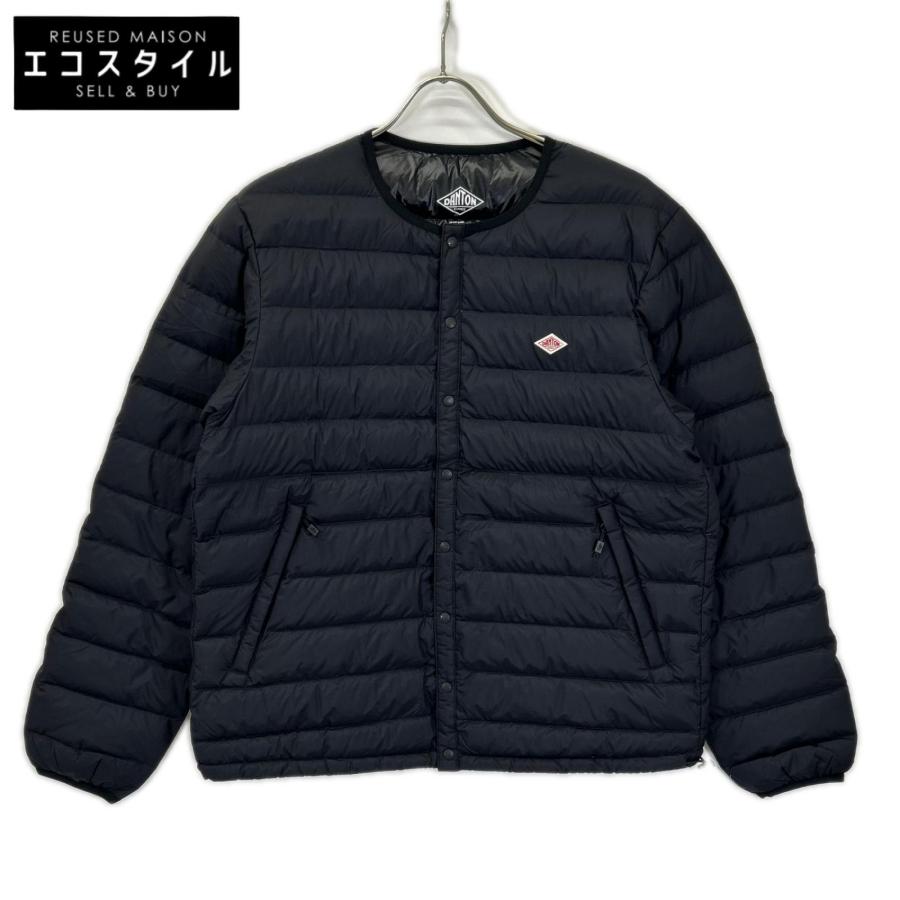 DANTON ダントン ナイロン　ノーカラージャケット 36サイズ ブラック Danton（ダントン） ブラック ナイロン ノーカラー ダウンジャケット