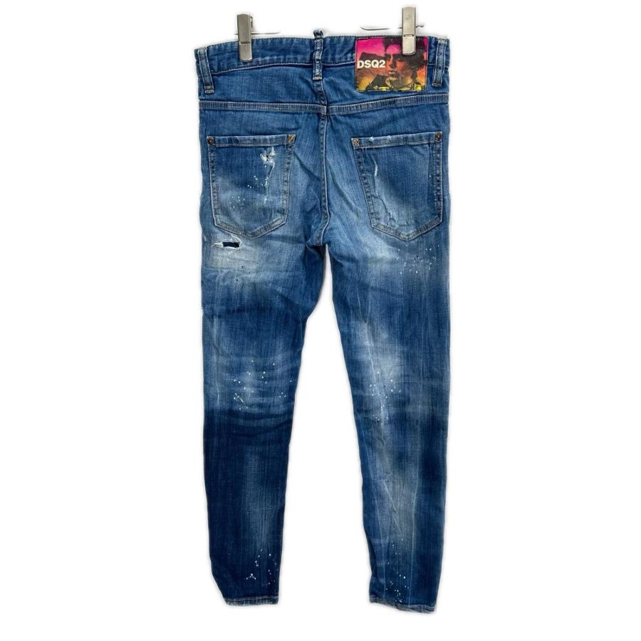 Dsquared2 スキニーデニム ペイント ダメージ加工 DSQUARED2（ディースクエアード） 19年製 S74LB0517 インディゴ SKINNY