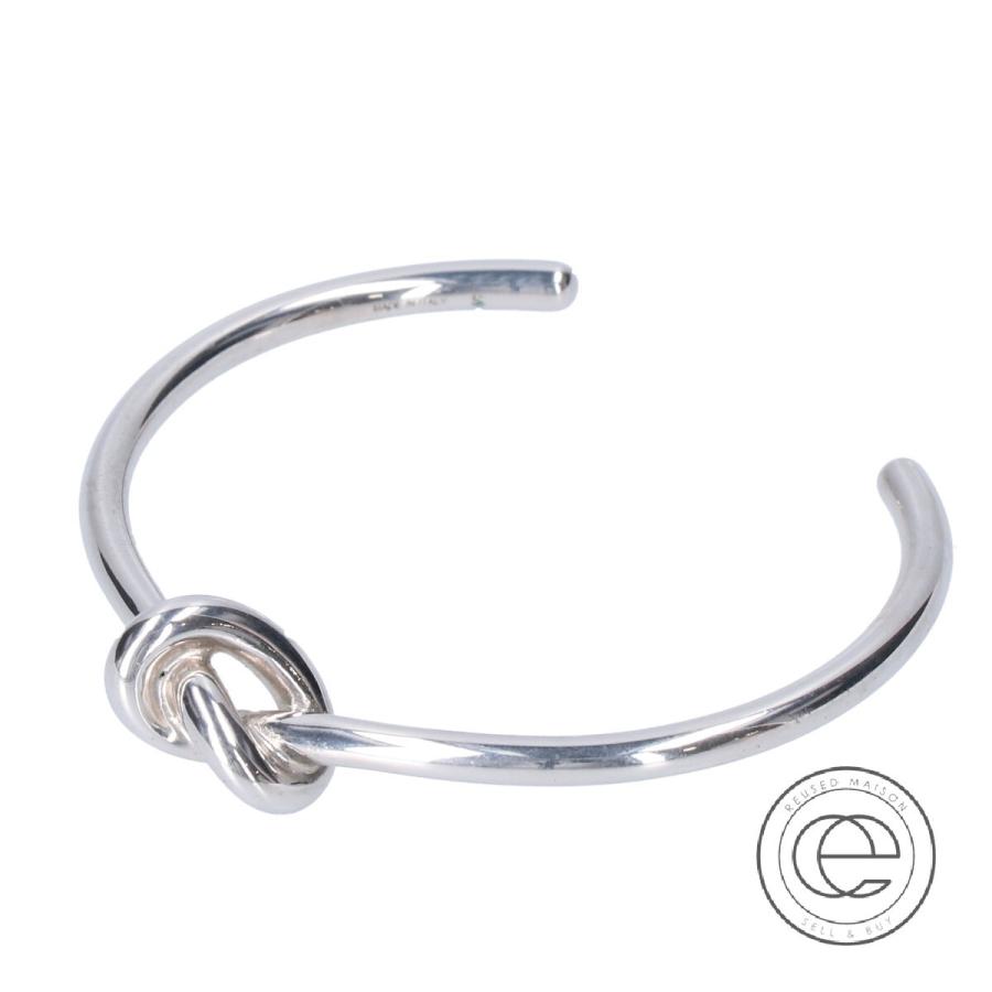 送料無料 早い者勝ち Celine セリーヌ Knot ノット エクストラ シン ブレスレット ブラス バングル シルバー レディース S チャンピオン Www Skylanceronline Com