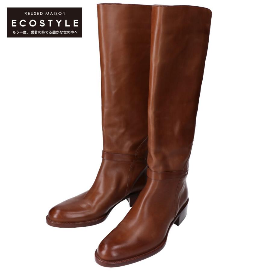 SARTORE 新品同様/ サルトル レザー バックジップ ロングブーツ