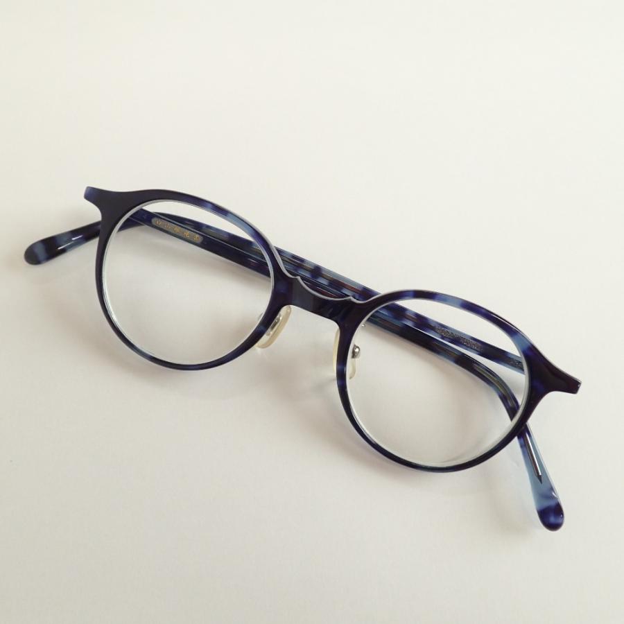白山眼鏡店　眼鏡　ボストン　ネイビーブラック　チタンフレーム 白山眼鏡 BOSTON-N B4 度入りレンズ メガネフレーム 眼鏡