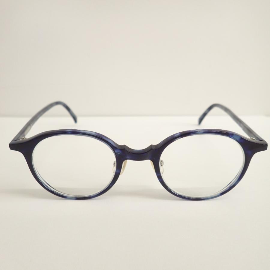 白山眼鏡 BOSTON-N B4 度入りレンズ メガネフレーム 眼鏡 ネイビー