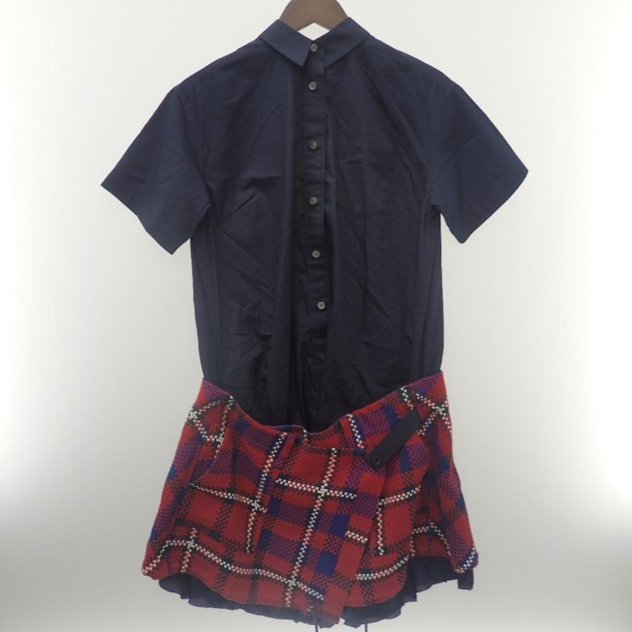 sacai チェック スカート ドッキング 【公式通販】