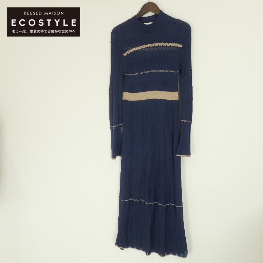19SS mame マメ MM19SS-KN718 Nostalgic Pattern Knit Dress 