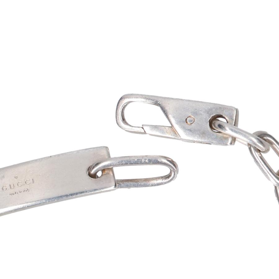 GUCCI グッチ ロゴプレート チェーンブレスレット 925刻印 GUCCI グッチ ロゴプレート チェーンブレスレット 925刻印