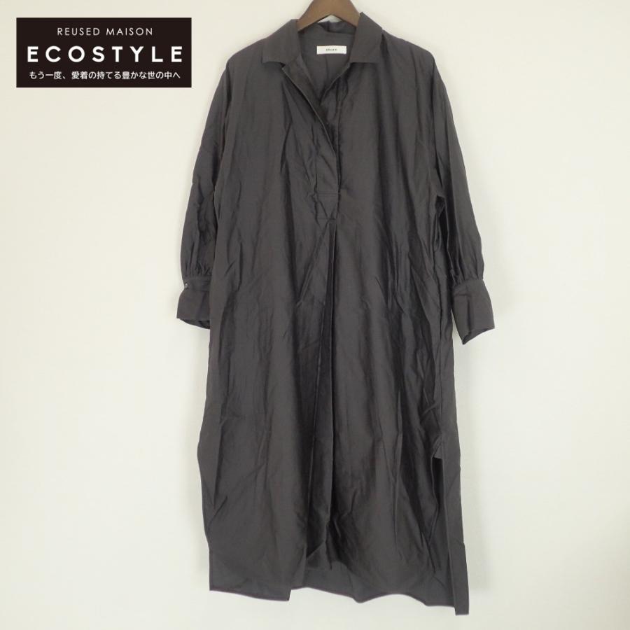 美品/ ebure エブール 3210300346 コットンツイル シャツ ワンピース