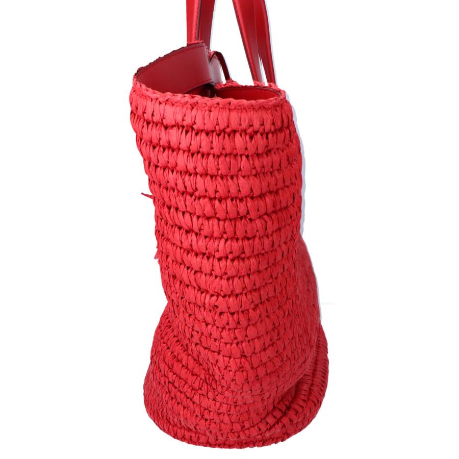 美品 kate spade ケイト・スペード タッセル付 ラフィア/レザー かご 