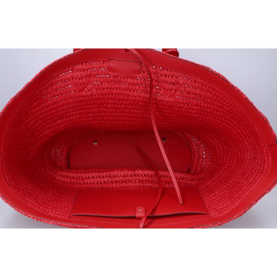 美品 kate spade ケイト・スペード タッセル付 ラフィア/レザー かご 