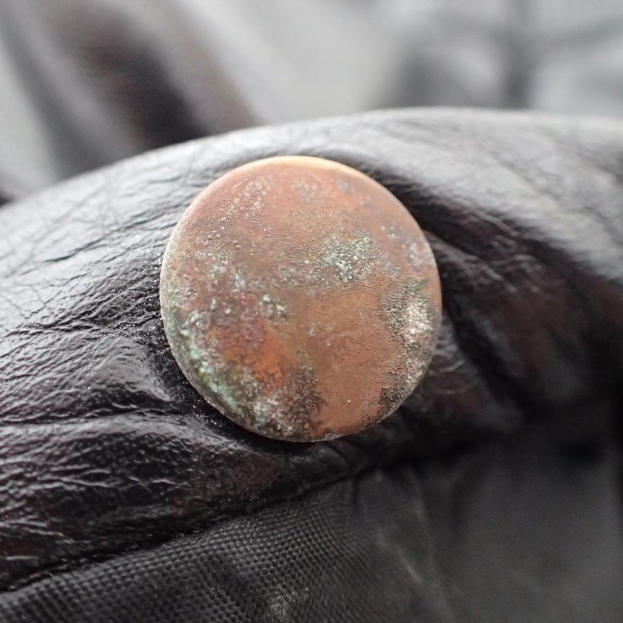 BACKDROP バックドロップ レザー ダウンジャケット M ブラック メンズ  