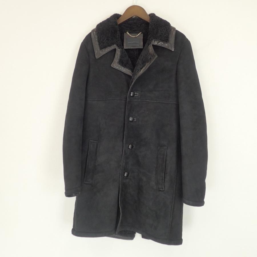 DIESEL ムートンコート ブラック/ベージュ　XL DIESEL ムートンコート ブラック/ベージュ XL - メルカリ