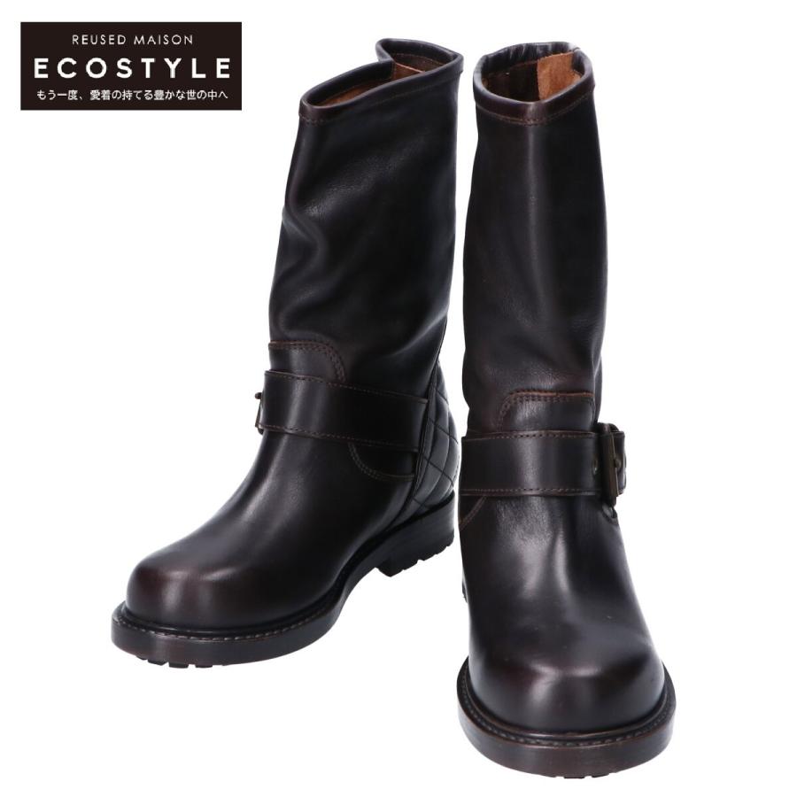 極美品 BUTTERO ブッテロ レザー エンジニアブーツ キルティング 黒