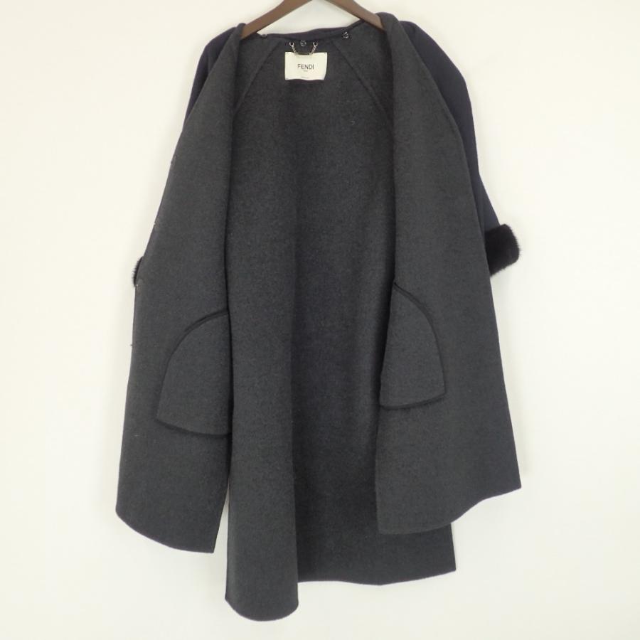 FENDI（フェンディ） 美品/ FF8450 W18 カシミヤ100 ミンクファー付き  