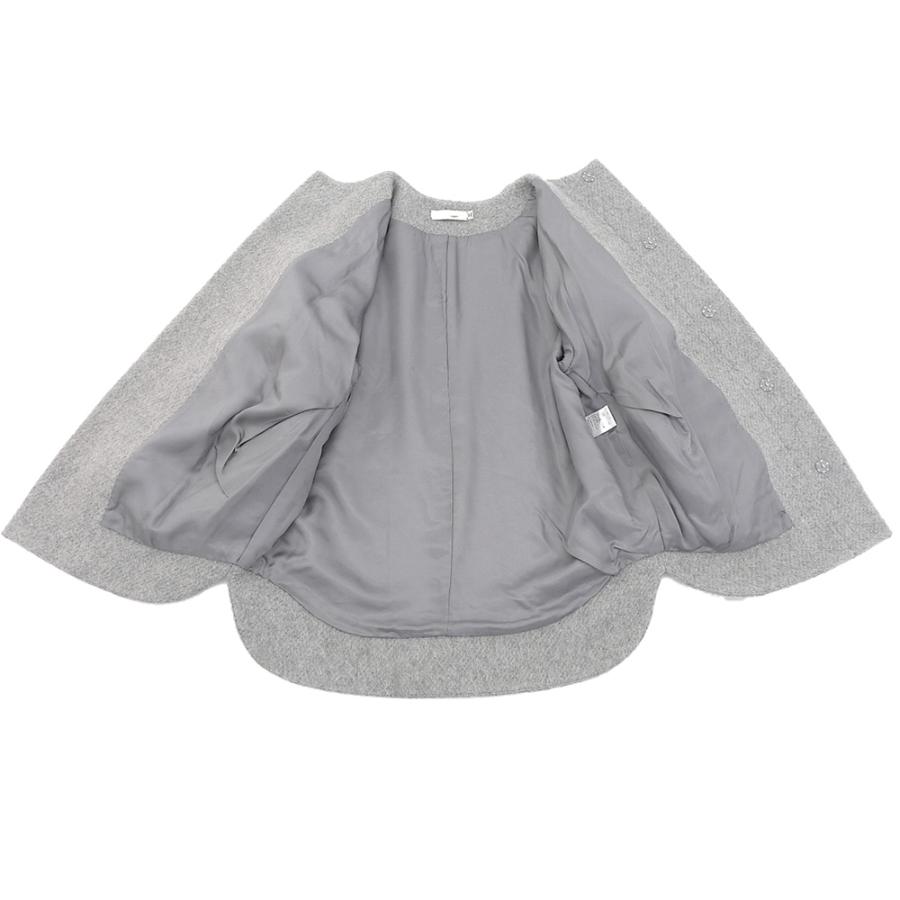 KNOTT ノット　アルパカ　ウール　ノーカラー　コート アルパカシルクカーリーニット ノーカラーコート | maison