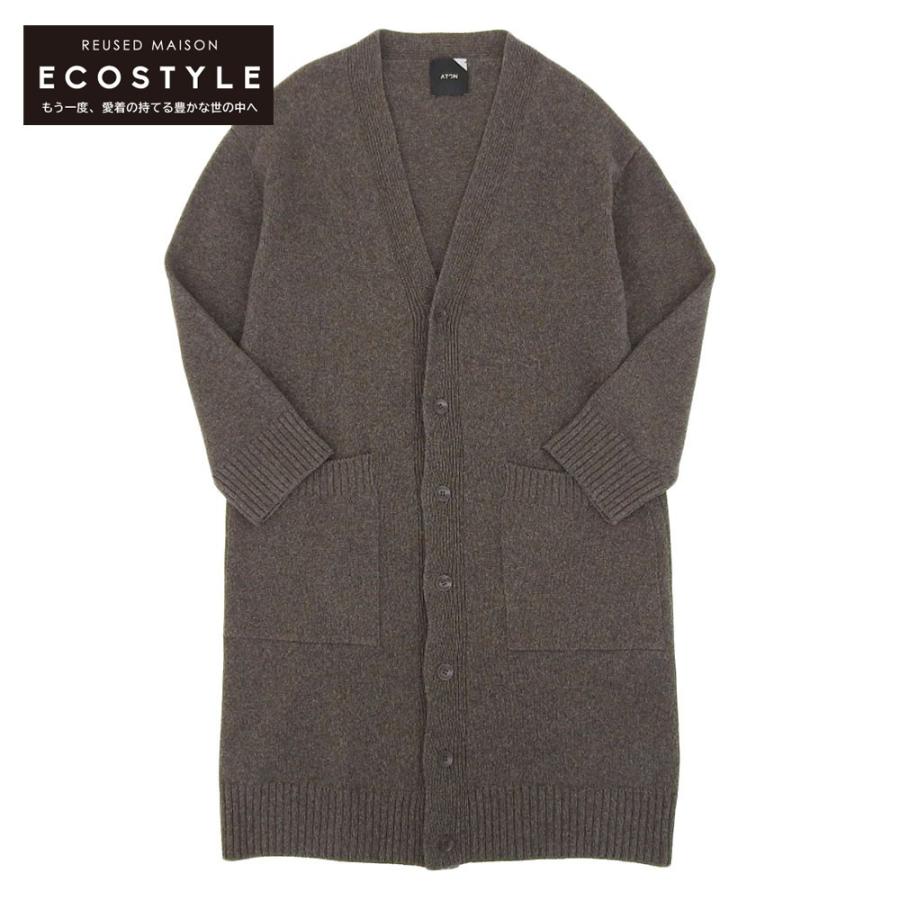 美品 ATON エイトン SILTE MOULINE OVERSIZED CARDIGAN カーディガン 