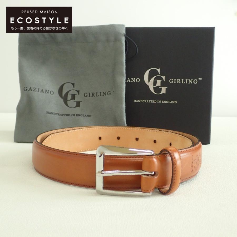 美品 GAZIANO＆GIRLING ガジアーノ＆ガーリング ロゴ刻印 スクエア  