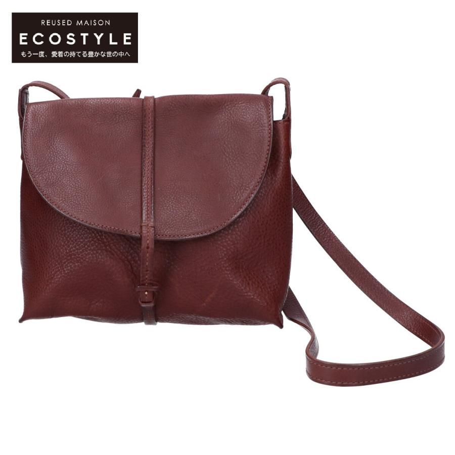 genten（ゲンテン） トスカ レザーフラップショルダーバッグ ダーク