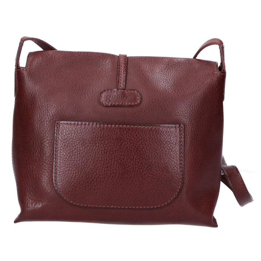 genten（ゲンテン） トスカ レザーフラップショルダーバッグ ダーク