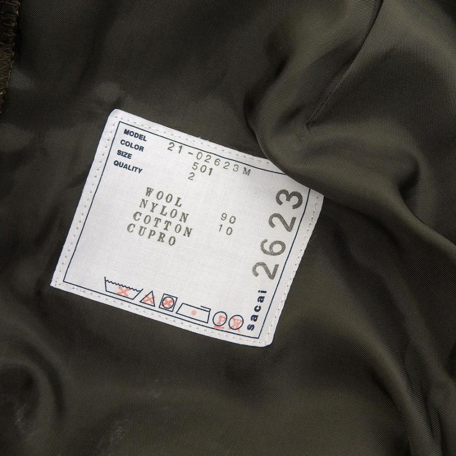 sacai（サカイ） 美品 Wool Melton Pants ボトムス メンズ カーキ 2