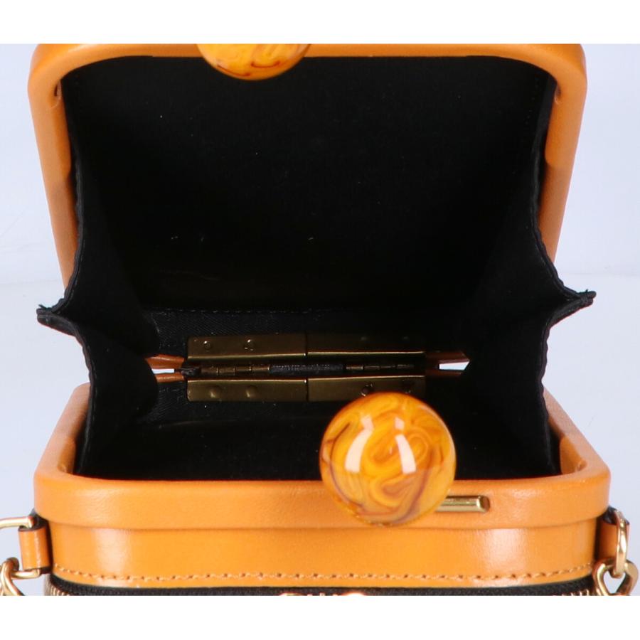 マークジェイコブス　がまぐち　バック　ブラウン 美品 MARC JACOBS マーク・ジェイコブス M0015417-212 THE VANITY