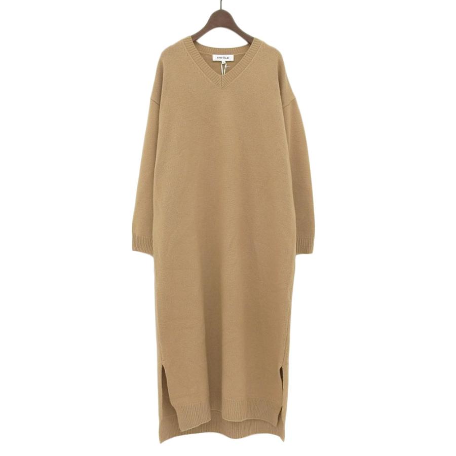 ENFOLD（エンフォルド） 新品同様 ウール Vネック ニットワンピース