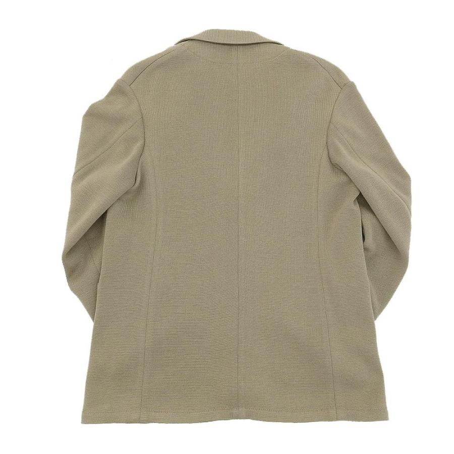 美品 SIDE SLOPE サイドスロープ リネン混 防水防汚ニットジャケット 