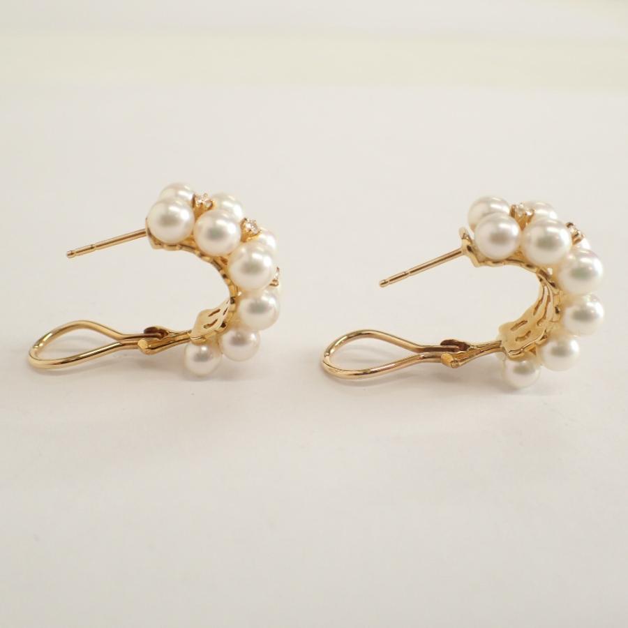 MIKIMOTO 美品 ミキモト K18刻印 ベビーパール/5Pダイヤモンド MIKIMOTO 美品 ミキモト K18刻印 ベビーパール/5Pダイヤモンド