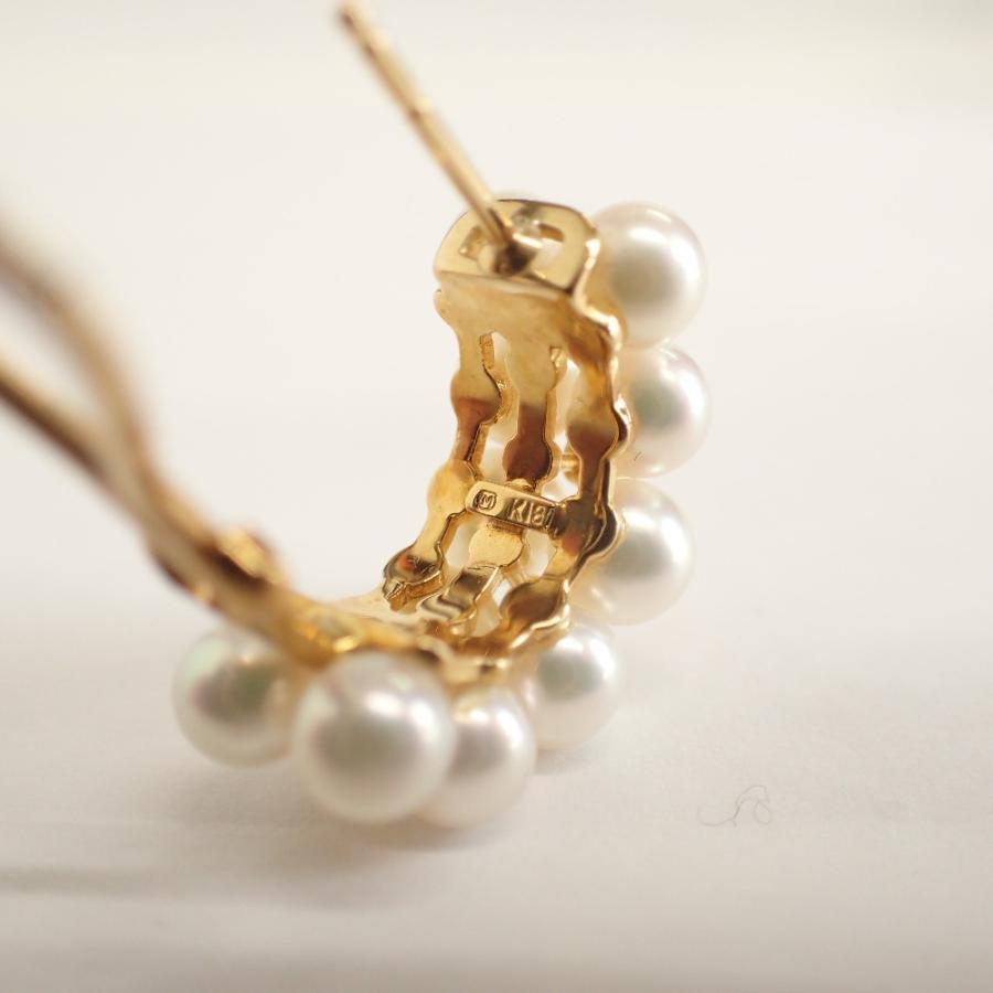 MIKIMOTO 美品 ミキモト K18刻印 ベビーパール/5Pダイヤモンド MIKIMOTO 美品 ミキモト K18刻印 ベビーパール/5Pダイヤモンド