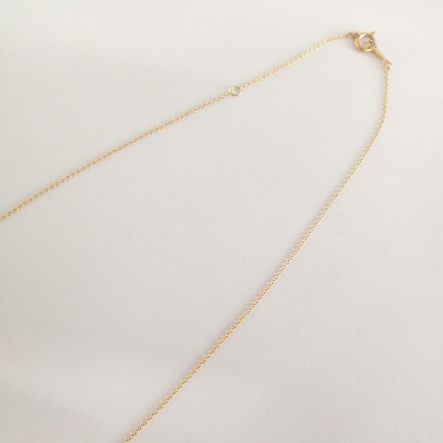 美品/ Ahkah Blanc アーカーブラン K18YG/トレスダイヤ ネックレス