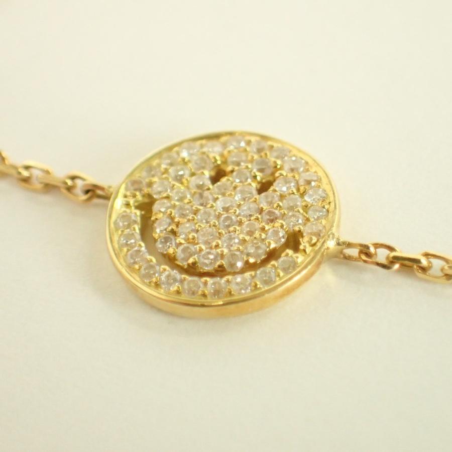 美品 redline レッドライン K18 SMILEY CHAINE パヴェ 美品 redline レッドライン K18 SMILEY CHAINE パヴェ
