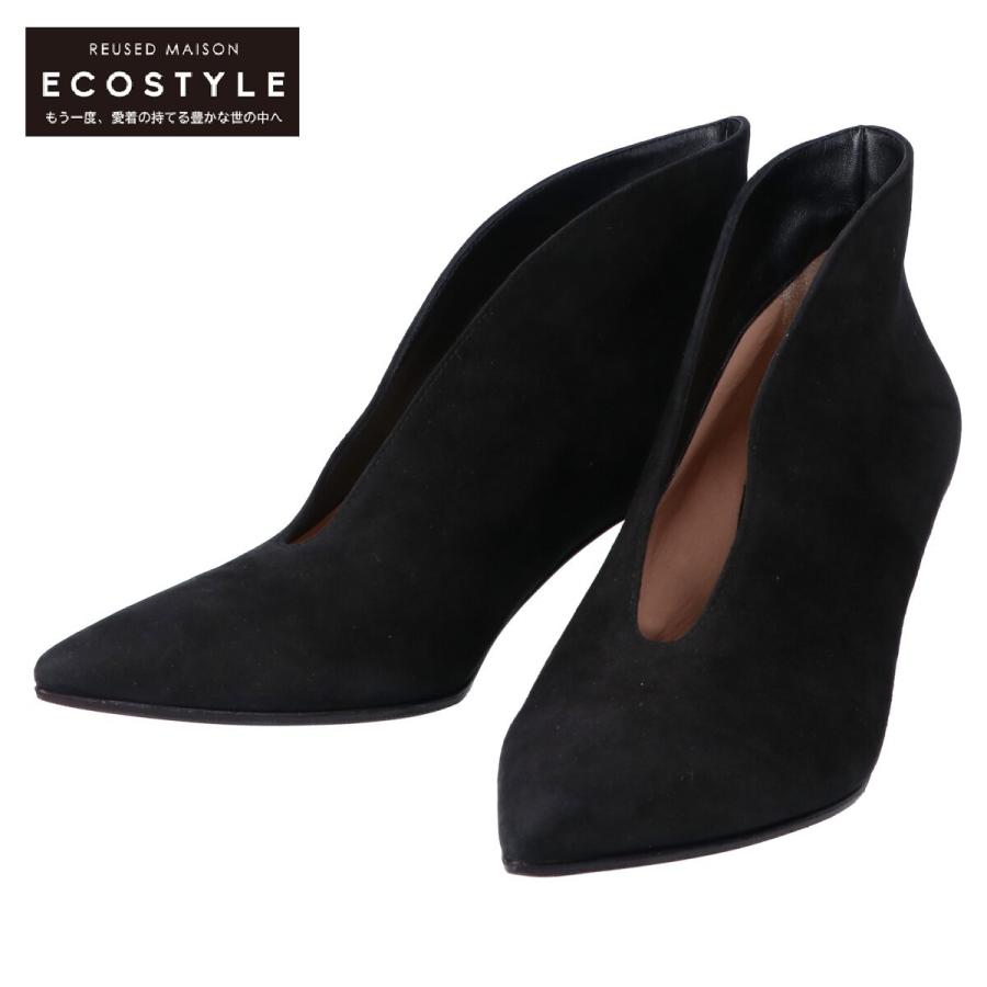 Gianvito Rossi美品フラットスエードブラック34 1/2 Gianvito Rossi美品フラットスエードブラック34 1/2 Gianvito Rossi美