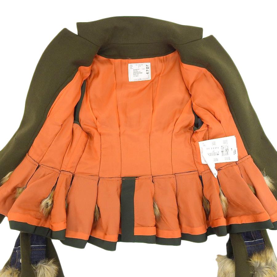 sacai 美品 サカイ デニム×ウール ドッキングジャケット インディゴ