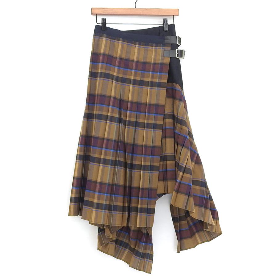 sacai チェック　スカート　ドッキング sacai チェック スカート ドッキング 【公式通販】