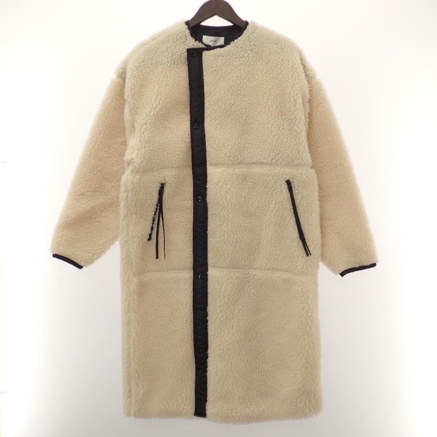 HYKE 17175 FAUX SHEARLING COAT OLIVE 1