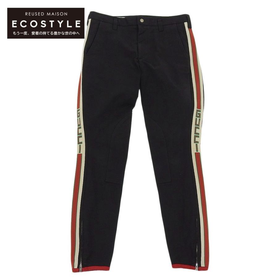 GUCCI シェリーライン ギャバジン パンツ ボトムスメンズ ブラック