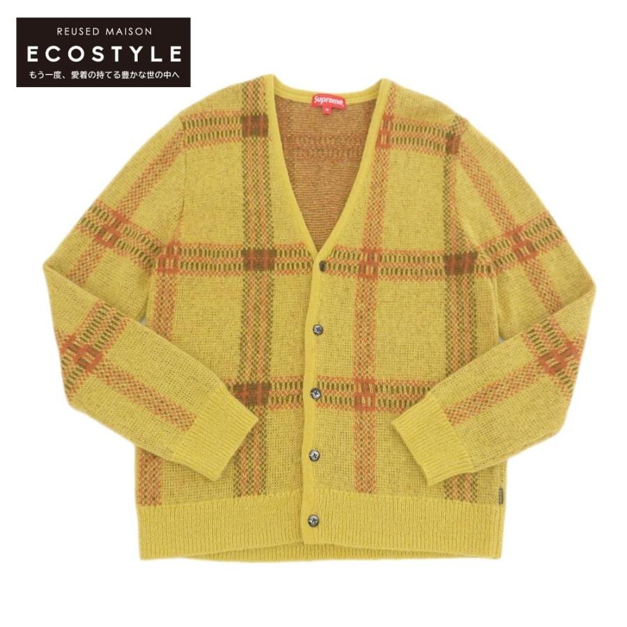 Supreme シュプリーム Vネック plaid mohair cardigan カーディガン