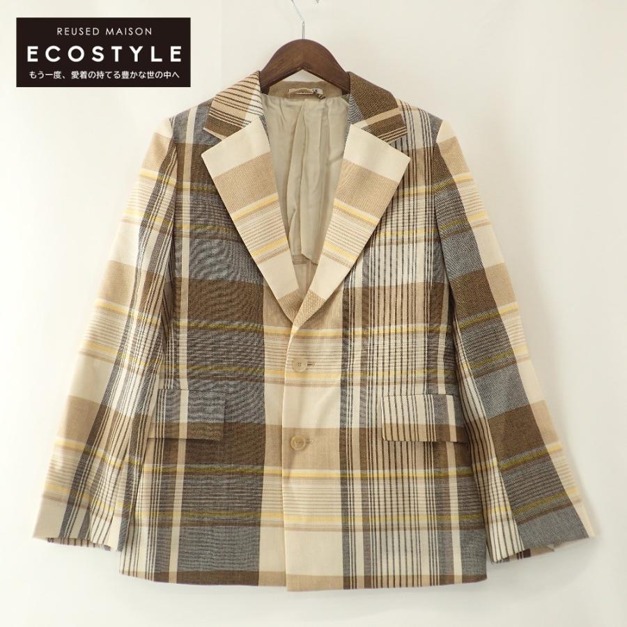 試着のみ】AURALEE 21SS ウールメッシュ チェックジャケット