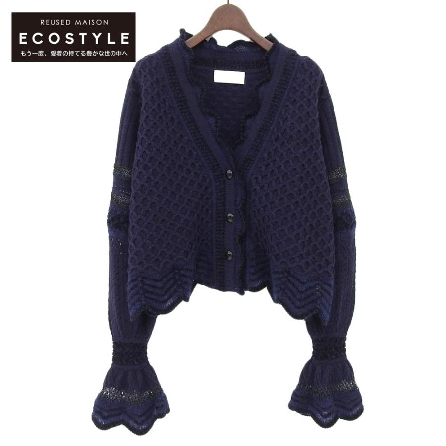 美品 Mame Kurogouchi マメクロゴウチ ニッティングカーディガン