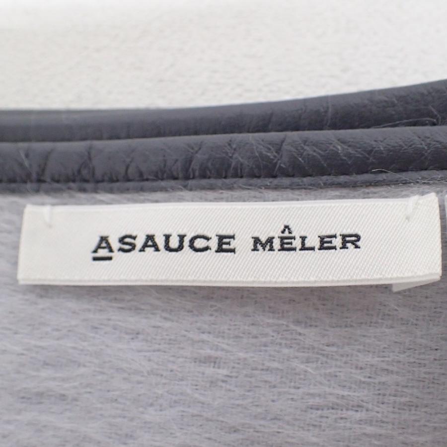 極美　アソースメレ レザートリミング ベビーアルパカ　ストール ASAUCE MELER（アソースメレ）の「【ASAUCE MELER】別注ベビーアルパカ