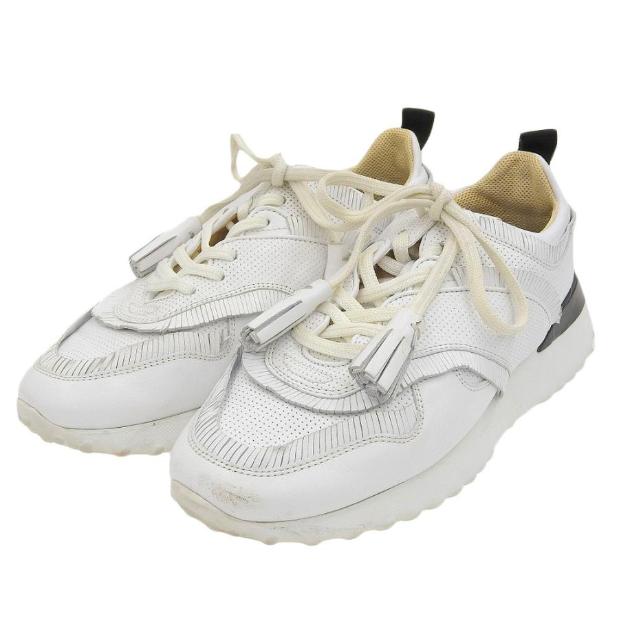 TOD'S トッズ フリンジ ロゴスニーカー レディース ホワイト 38 TOD'S トッズ フリンジ ロゴスニーカー レディース ホワイト 38